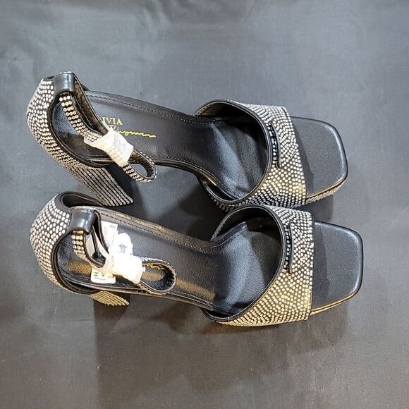 BRAND NEW OLIVIA JOHNSON CHUNKY PLATFORM ANKLE HIGH HEELED SANDALS - Picture 6 of 16